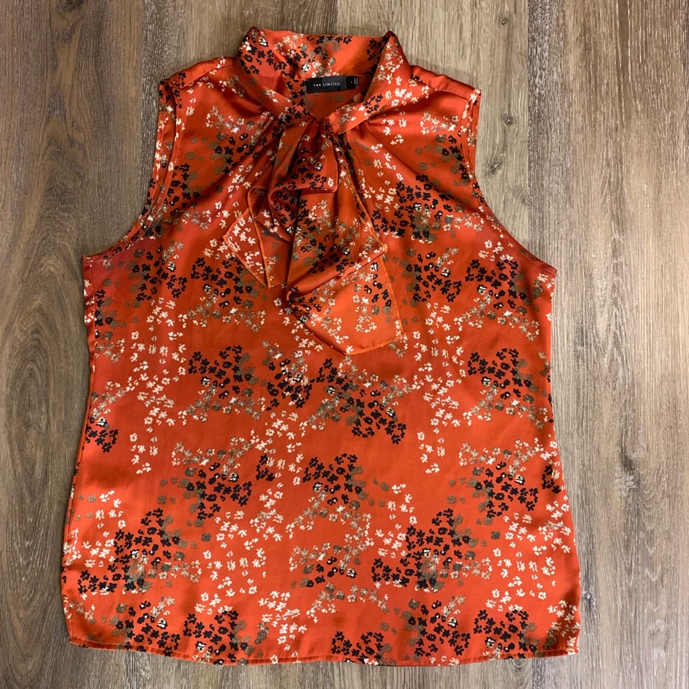 Jabot Collared Blouse - Sleeveless